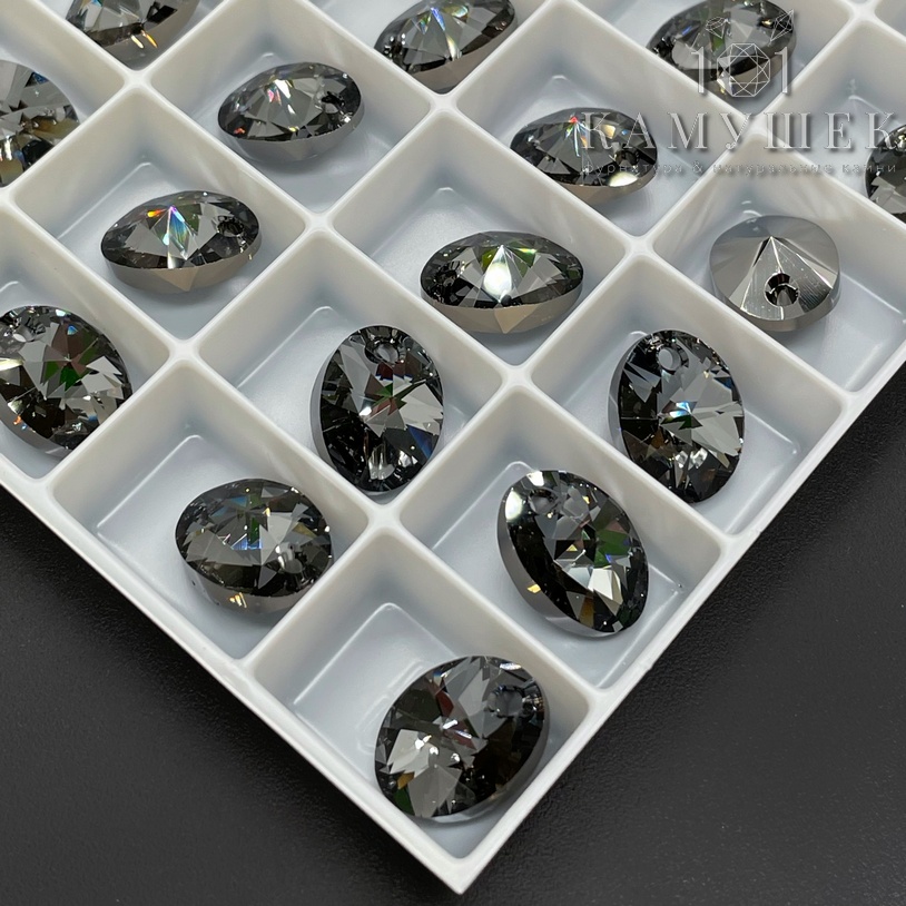 6028 XILION Oval 12 мм Crystal Silver Night (SINI)