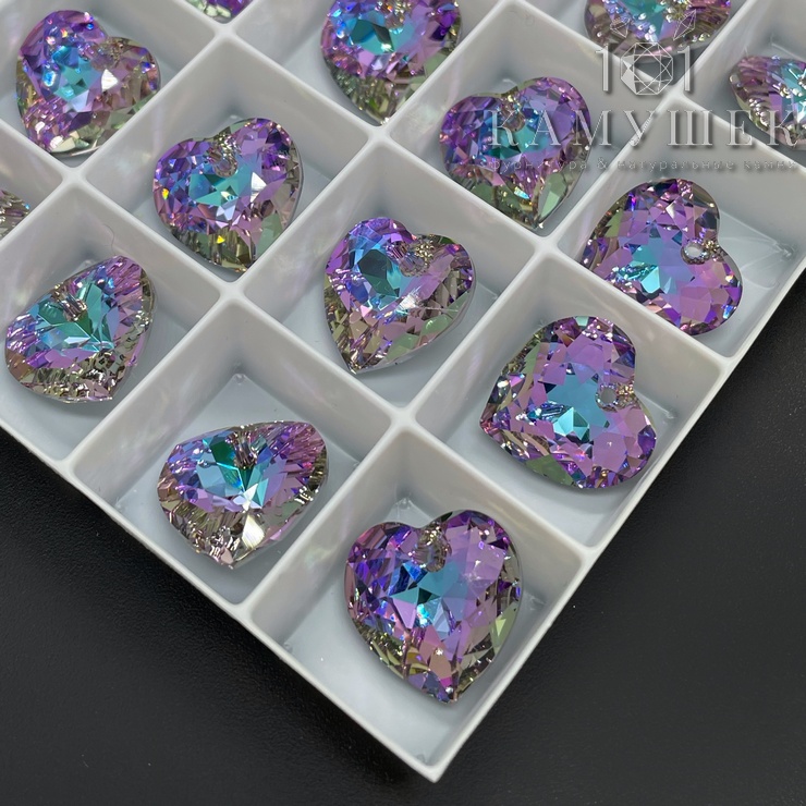 6432 Heart Cup Pendant 14,5 мм Crystal Vitrail Light (VL) P