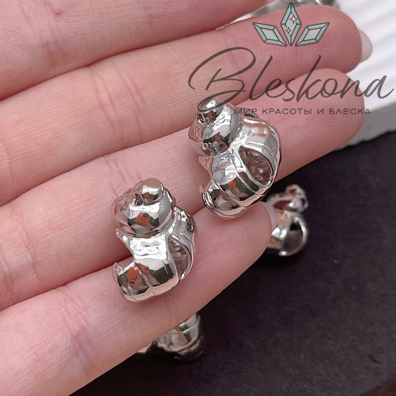 17,5*18 мм Цвет серебро, Подвеска Ракушка 