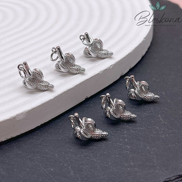 16,5*10 мм Цвет серебро, Подвеска Банан