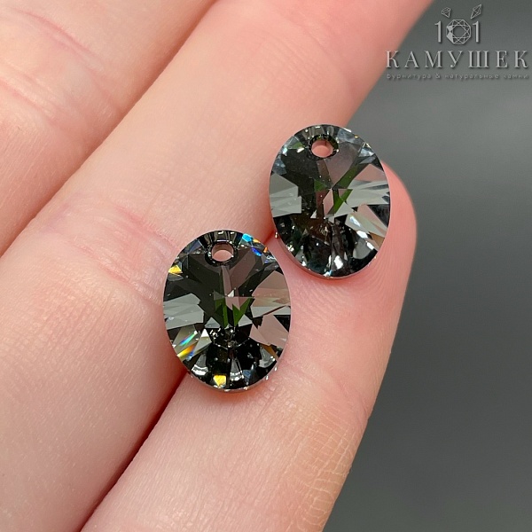6028 XILION Oval 12 мм Crystal Silver Night (SINI)