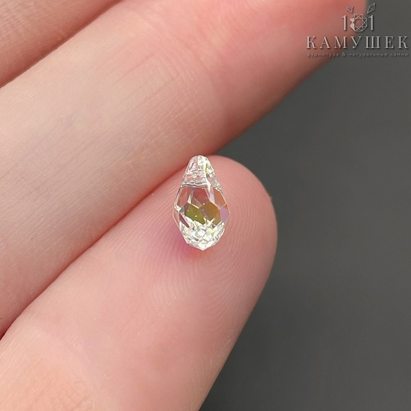 6007 Small Briolette 7*4 мм Crystal Aurore Boreale (AB)