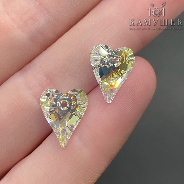 6240 Wild Heart Pendant 12 мм Crystal Aurore Boreale (AB)