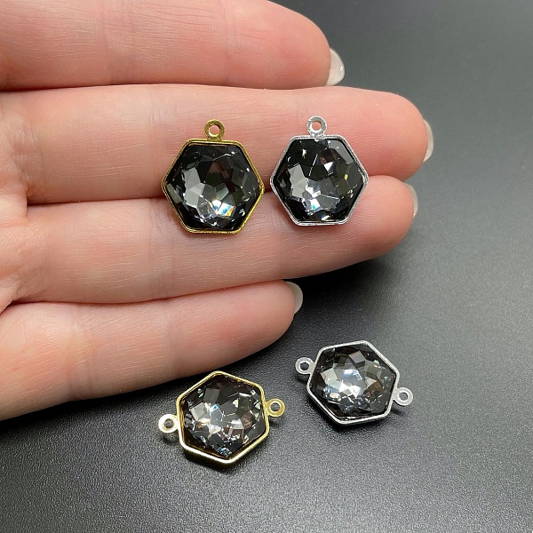 4683 Fantasy Hexagon 12*13,5mm Crystal Silver Night