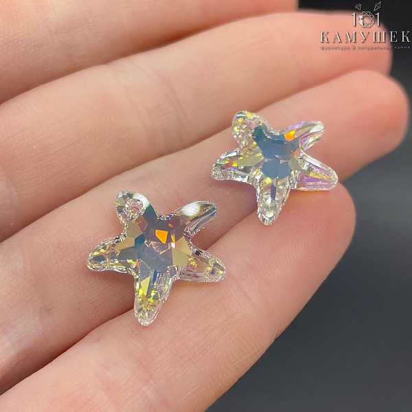 6721 Starfish Pendant 16 mm Crystal Aurore Boreale (AB)