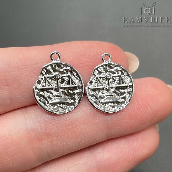 14 мм, цвет серебро, Подвеска Весы Р16680