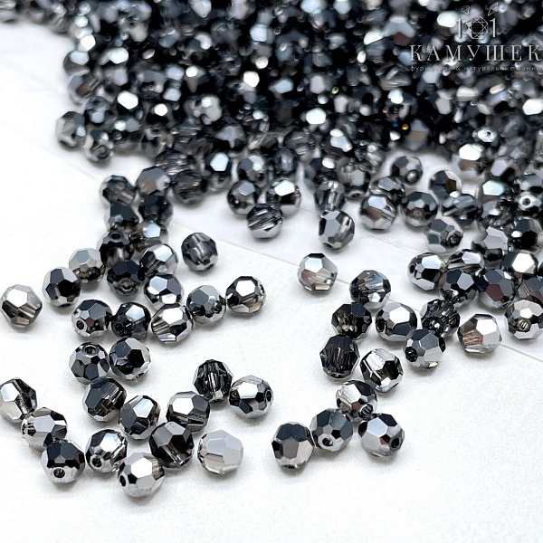 5000 Classic Bead 4 мм Crystal Silver Night уп.10шт.