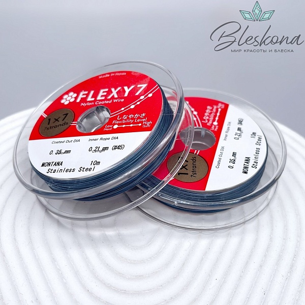 Тросик ювелирный Flexy7 1*7 струн Синий 0,35мм 10м